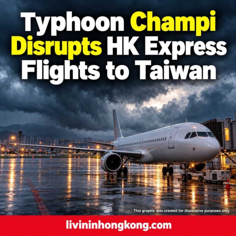Illustrative graphic: Typhoon Champi Disrupts HK Express Flights to Taiwan